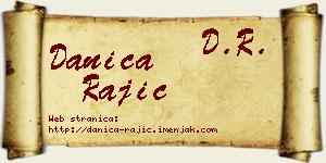 Danica Rajić vizit kartica